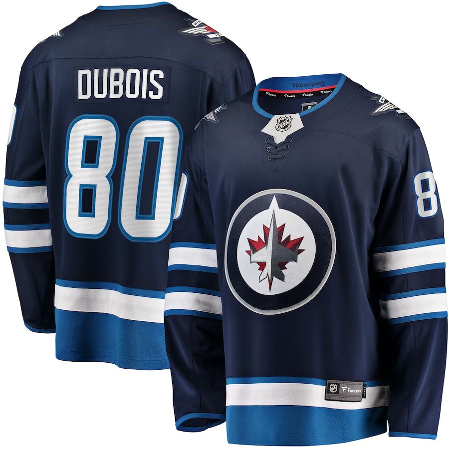 Men Winnipeg Jets 80 Pierre-Luc Dubois Fanatics Branded Navy Breakaway Player NHL Jersey